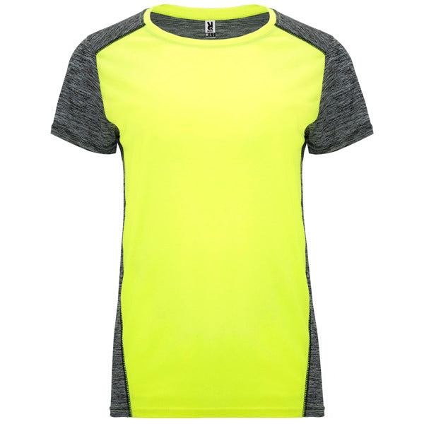 T-Shirt Zolder Woman in Farbe Fluor Yellow/Heather Black