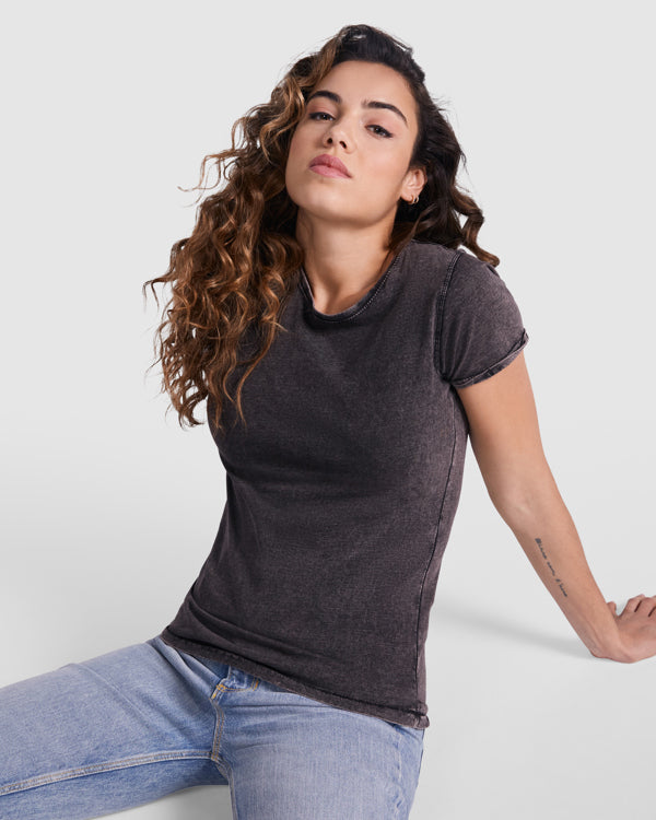 T-Shirt Husky Woman in Farbe Black