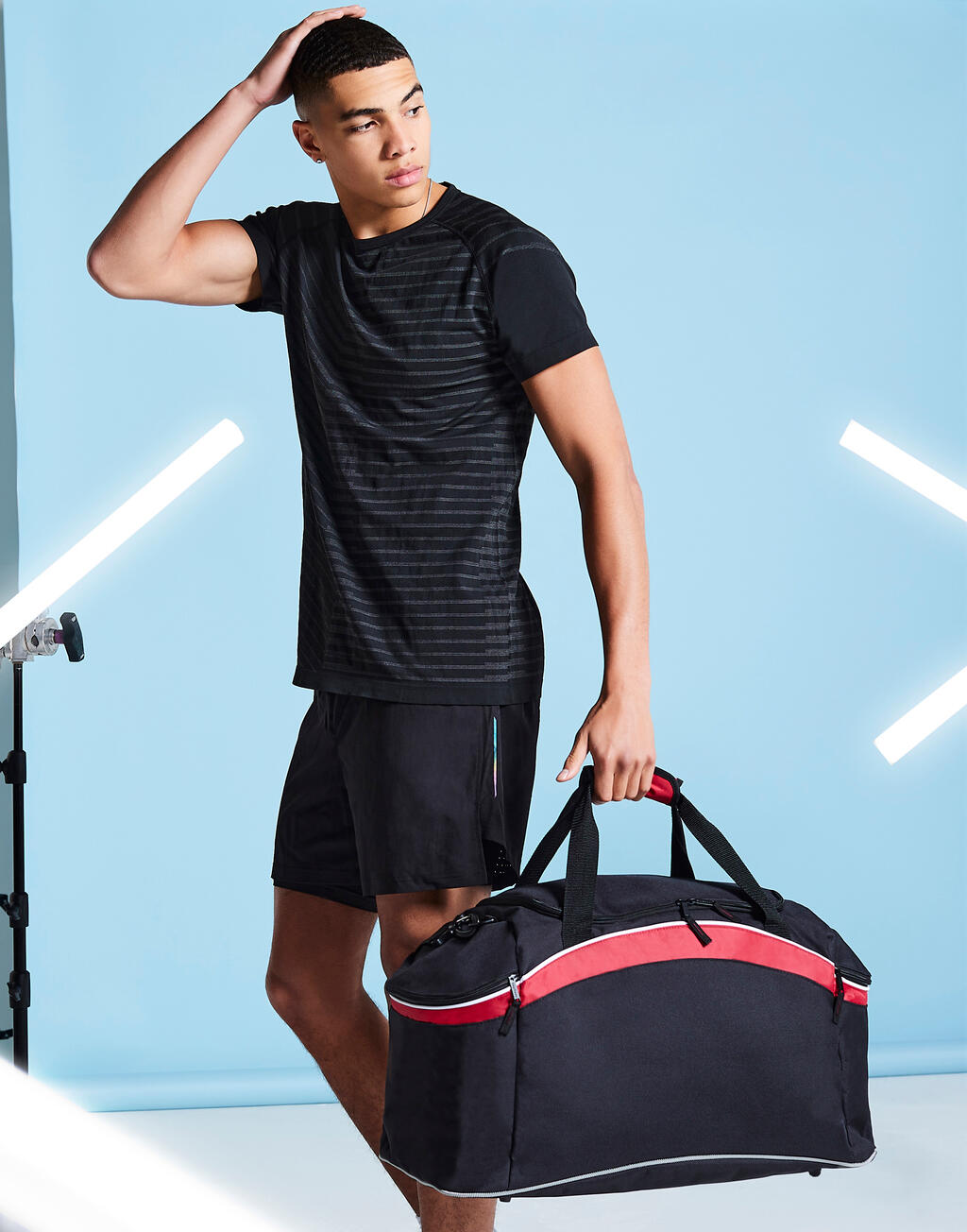 Teamwear Holdall in Farbe Black/Classic Red/White