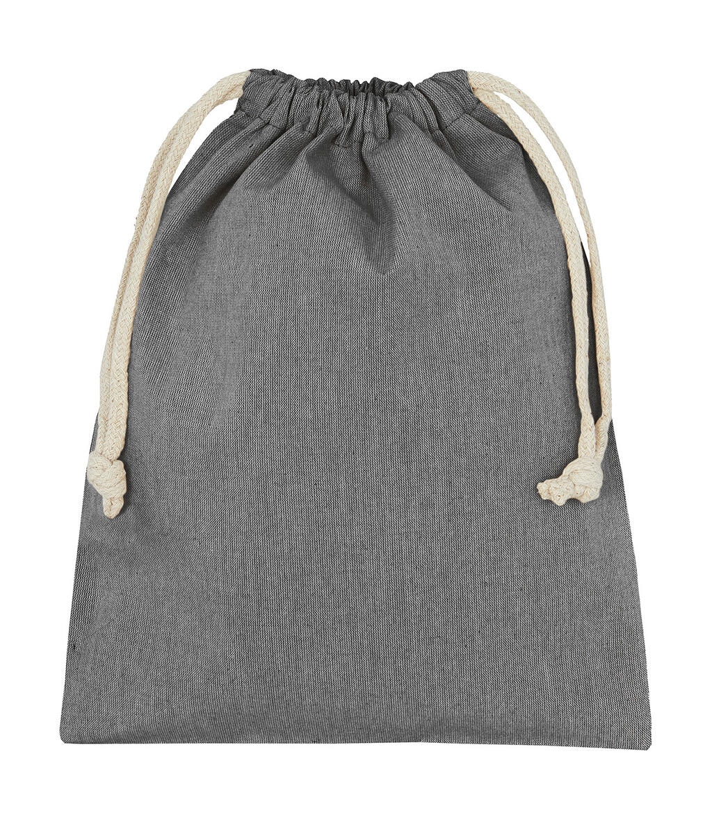 Recycled Cotton/Polyester Stuff Bag in Farbe Black Heather