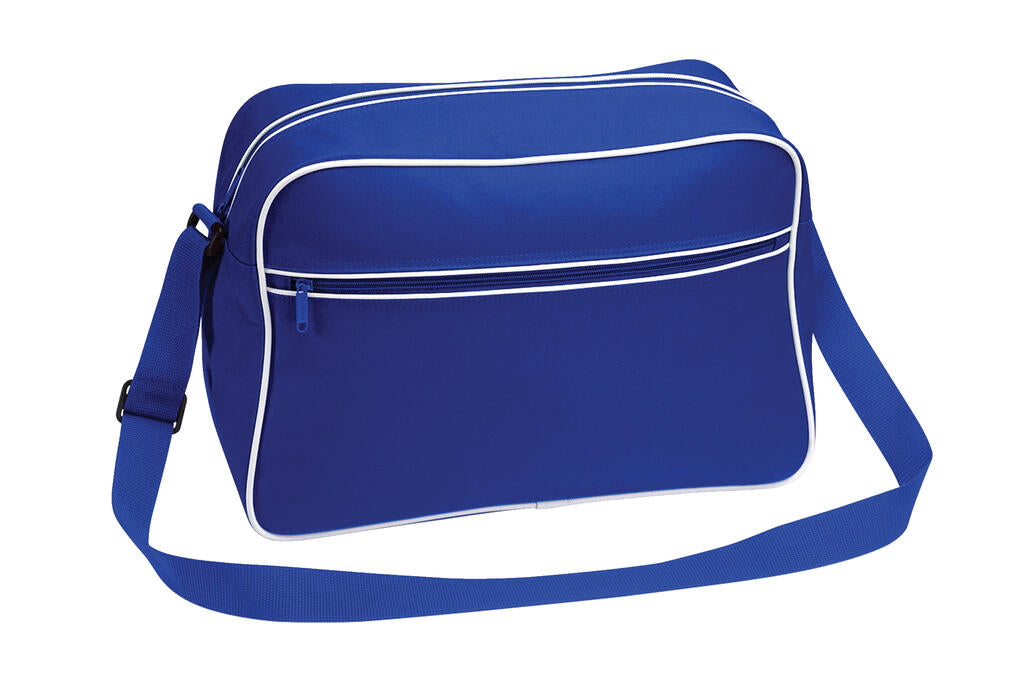 Retro Shoulder Bag in Farbe Bright Royal/White