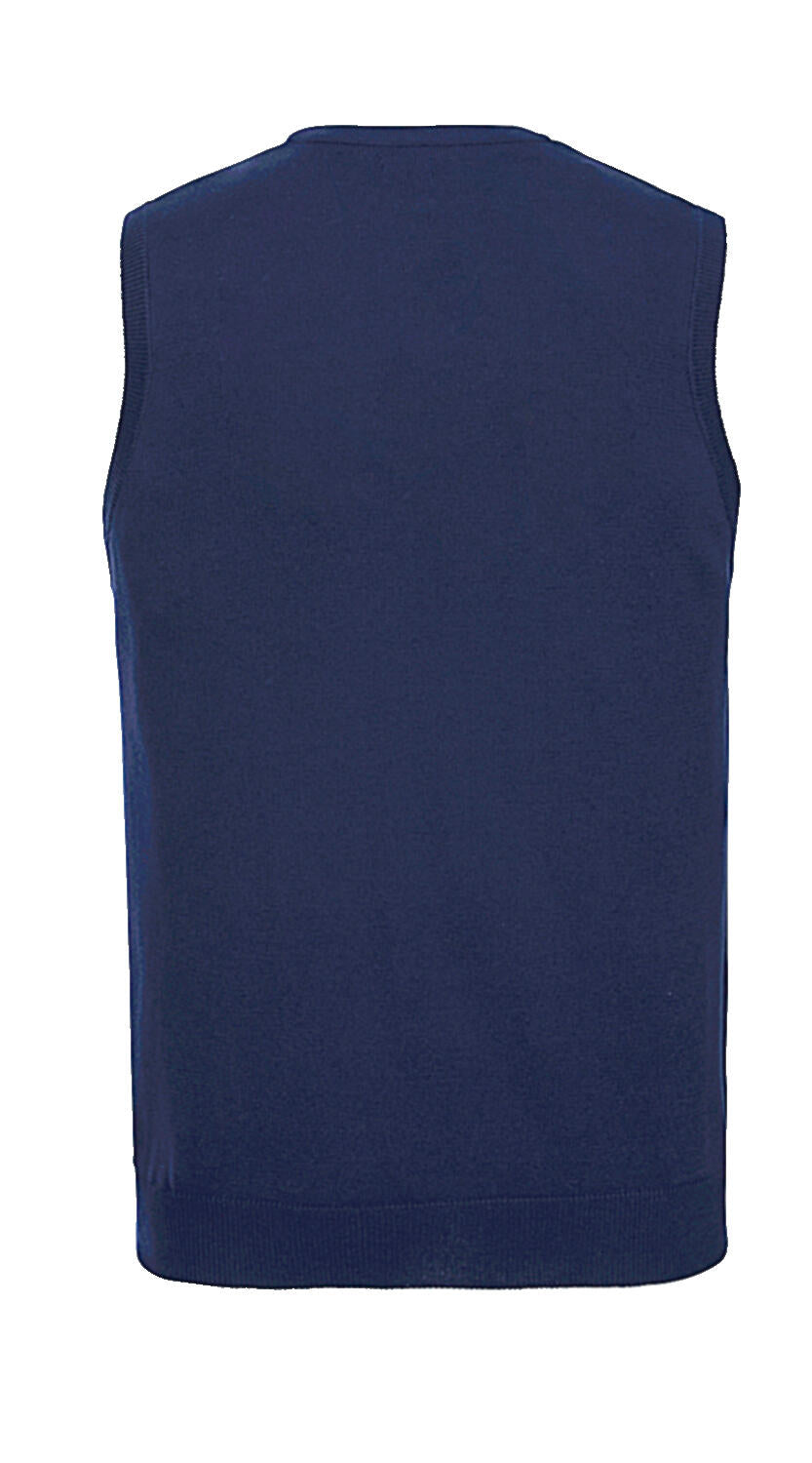 Adults' V-Neck Sleeveless Knitted Pullover in Farbe Black