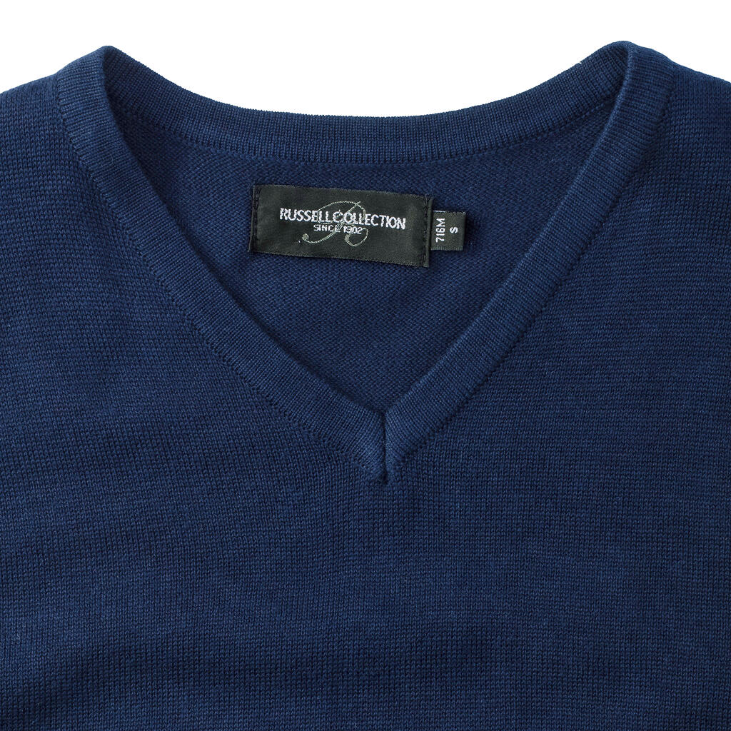 Adults' V-Neck Sleeveless Knitted Pullover in Farbe Black