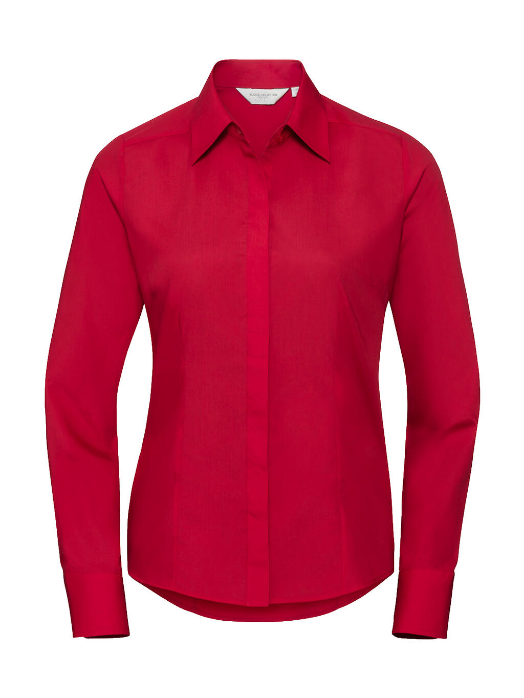 Ladies' LS Fitted Poplin Shirt in Farbe Classic Red
