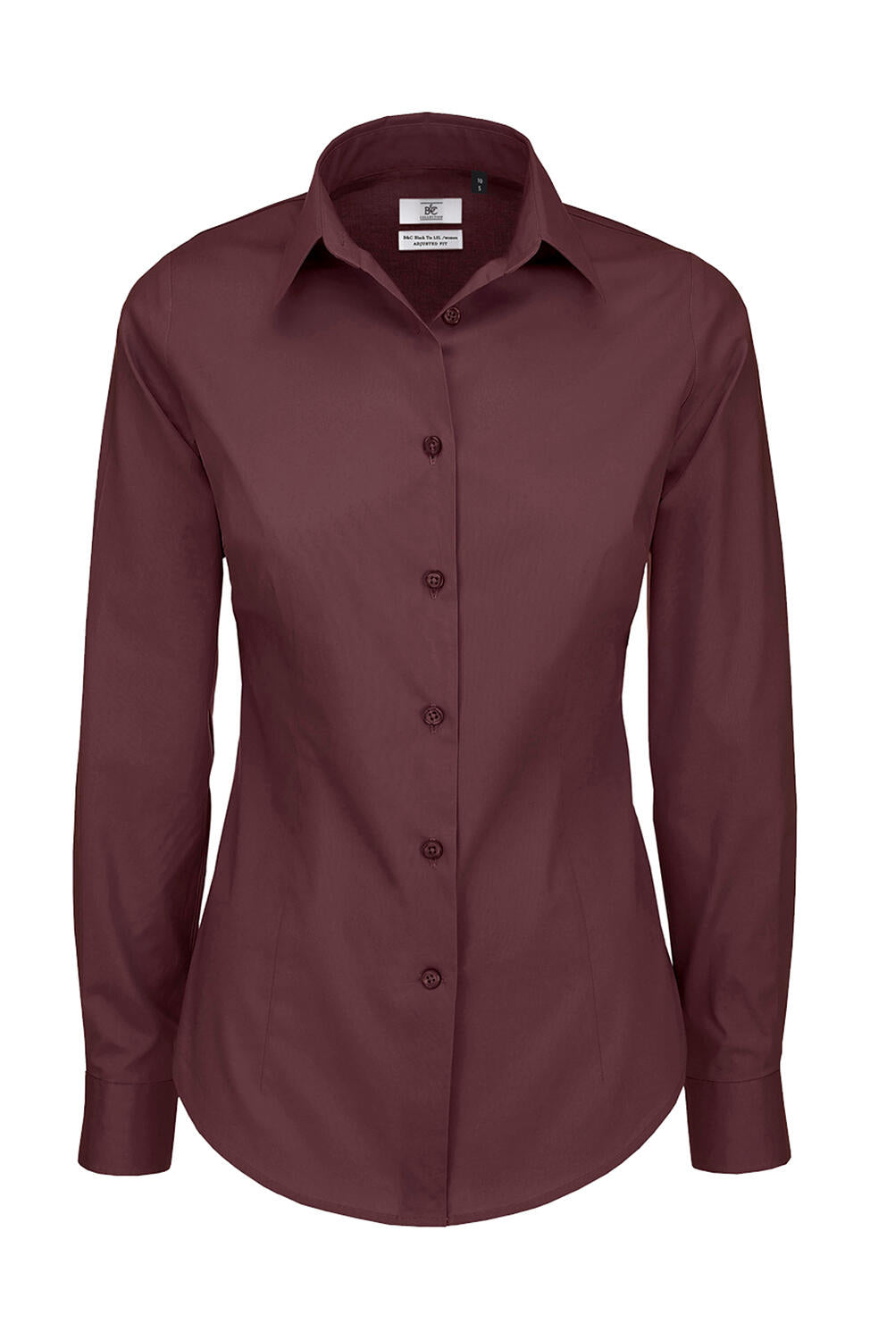 Black Tie LSL/women Poplin Shirt in Farbe Luxurious Red
