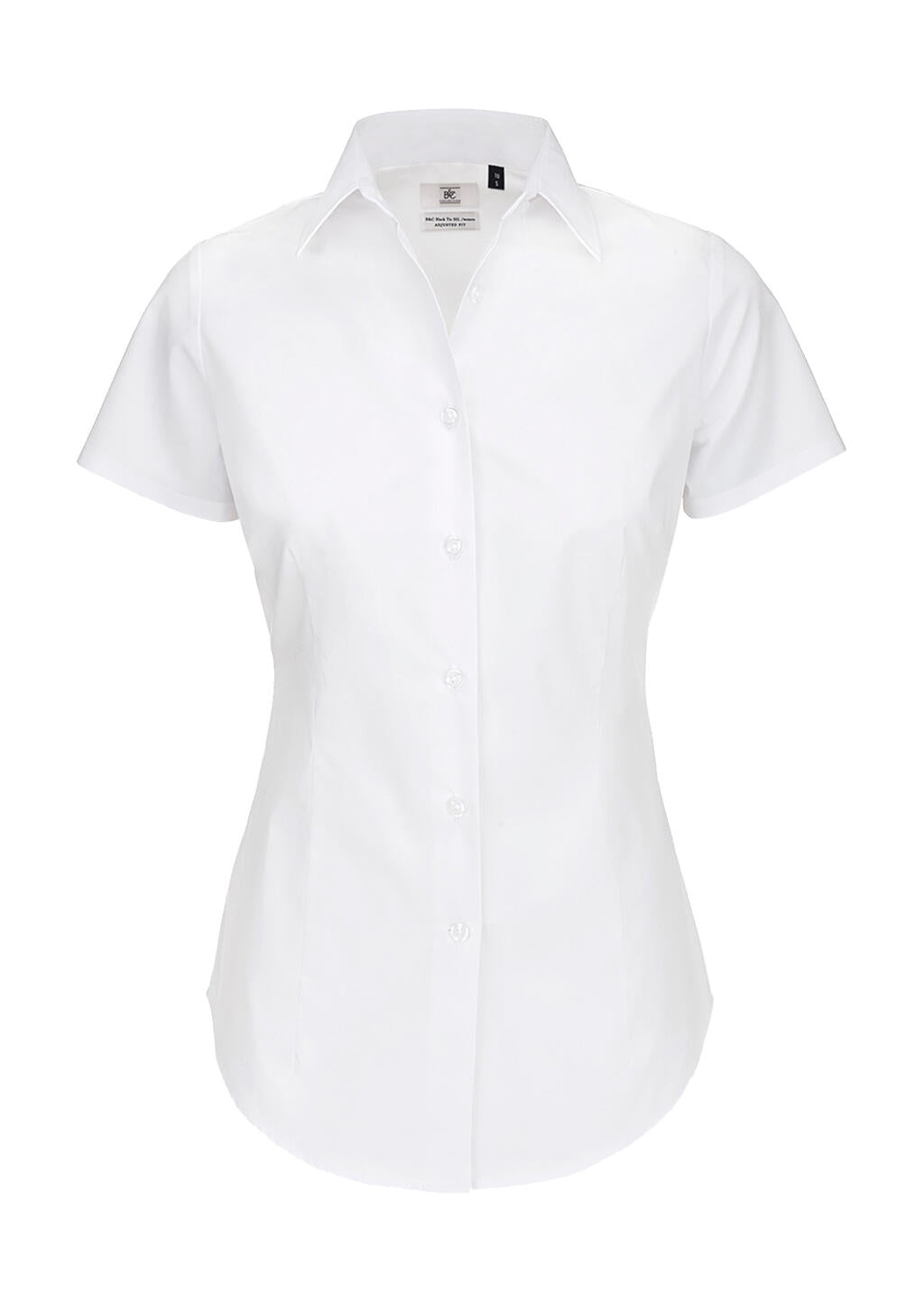 Black Tie SSL/women Poplin Shirt in Farbe White