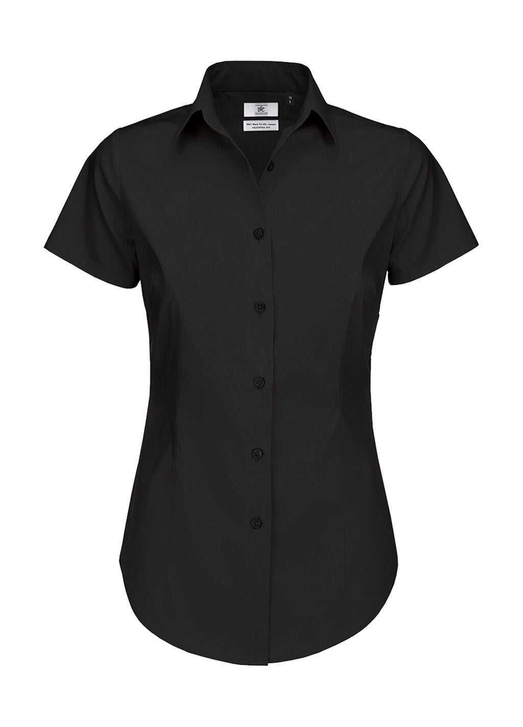 Black Tie SSL/women Poplin Shirt in Farbe Black