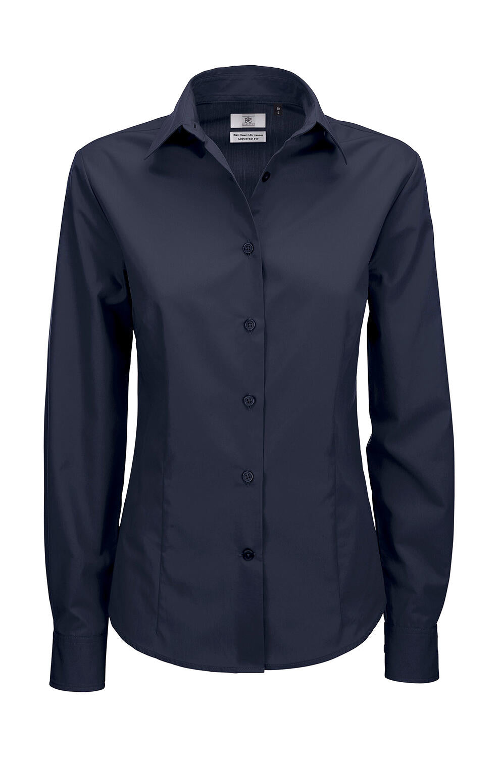 Smart LSL/women Poplin Shirt in Farbe Navy