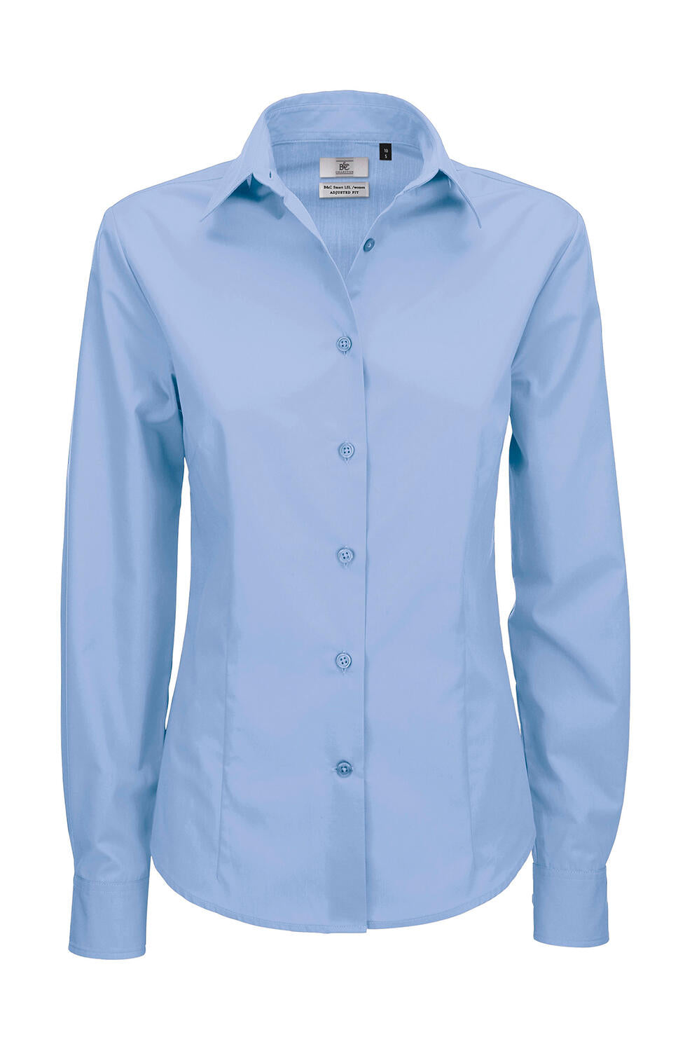 Smart LSL/women Poplin Shirt in Farbe Business Blue