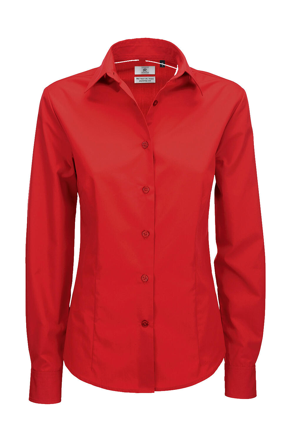 Smart LSL/women Poplin Shirt in Farbe Deep Red