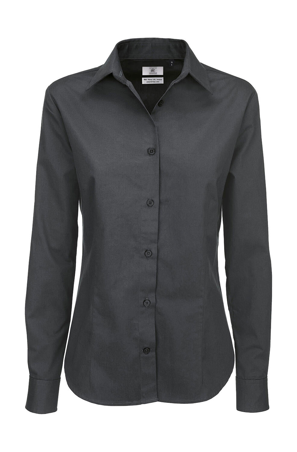 Sharp LSL/women Twill Shirt in Farbe Dark Grey