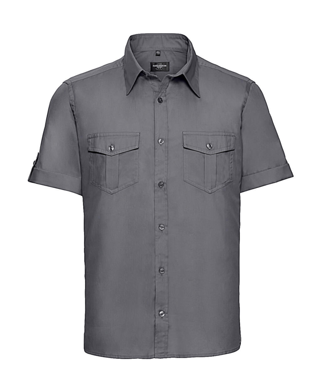 Men's Roll Sleeve Shirt in Farbe Zinc