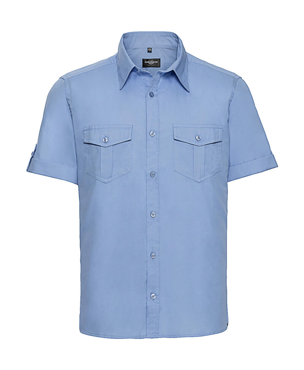 Men's Roll Sleeve Shirt in Farbe Blue