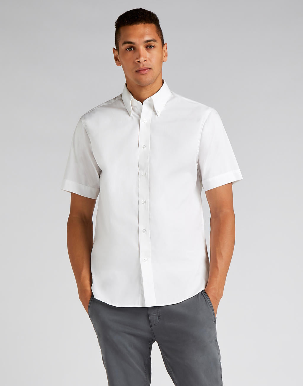 Tailored Fit Premium Oxford Shirt SSL in Farbe White