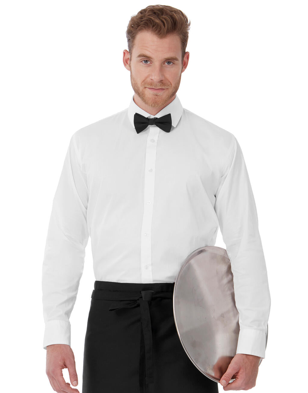 Black Tie LSL/men Shirt in Farbe White