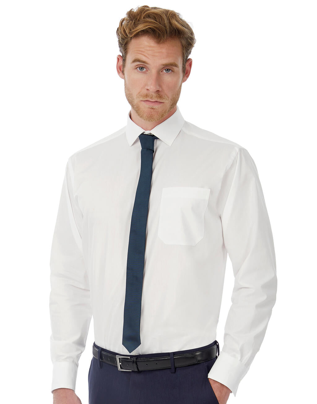 Heritage LSL/men Poplin Shirt in Farbe White