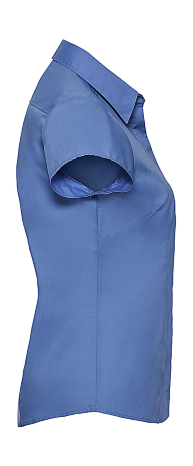 Ladies' Fitted Poplin Shirt in Farbe White
