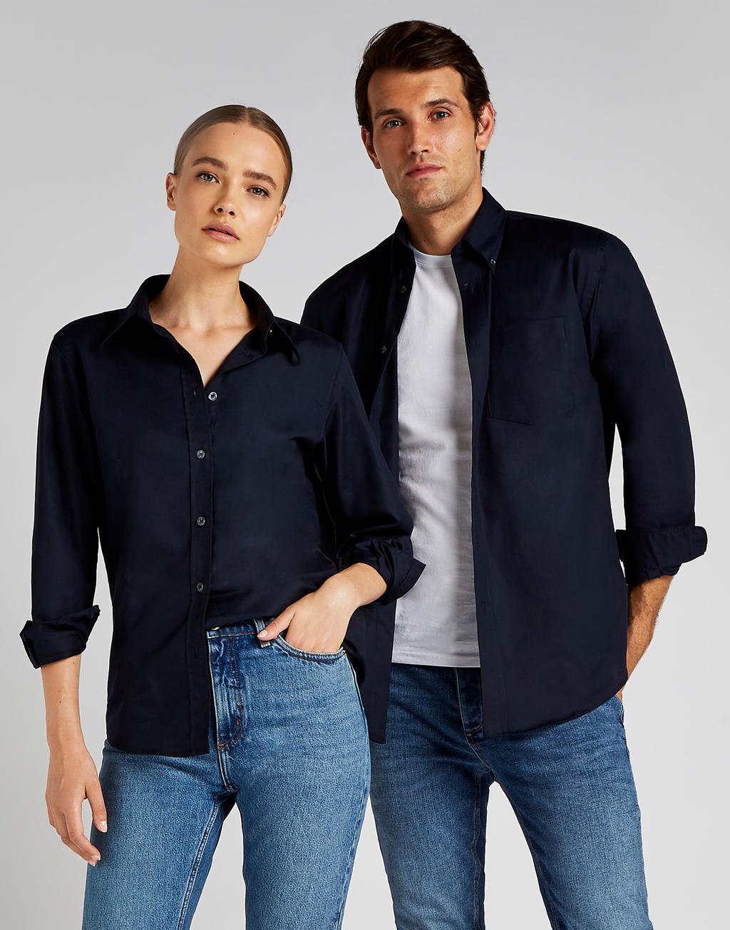 Classic Fit Workwear Oxford Shirt in Farbe White