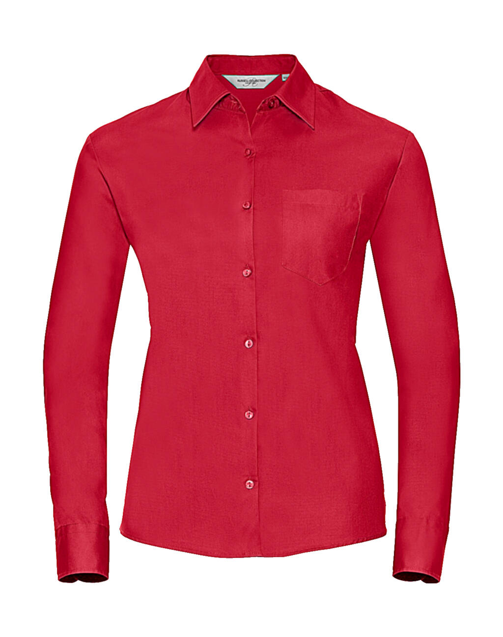 Ladies' Cotton Poplin Shirt LS in Farbe Classic Red