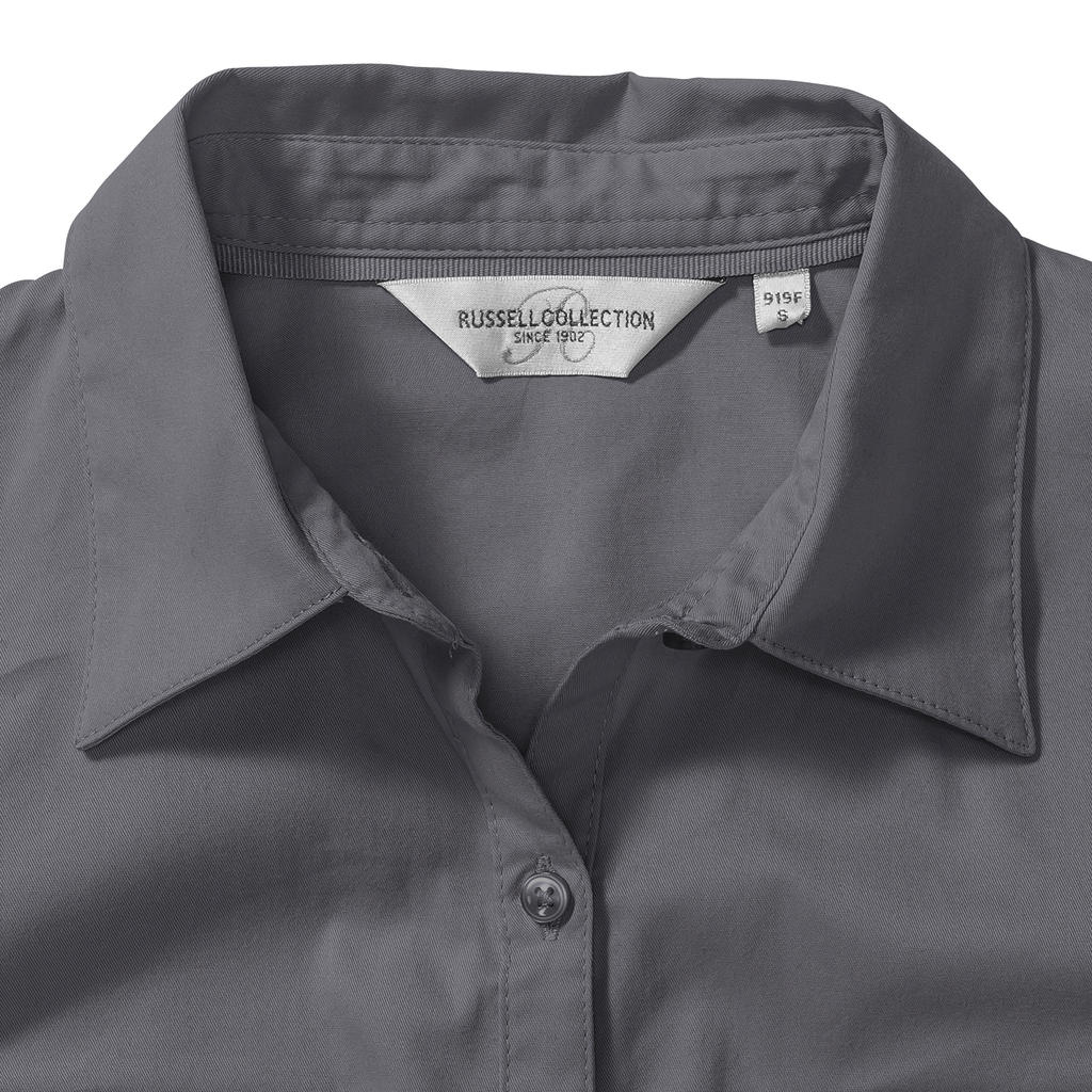 Ladies' Roll Sleeve Shirt in Farbe White