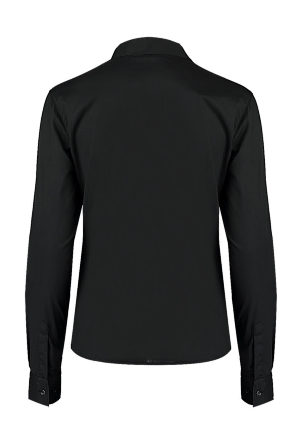 Women's Tailored Fit Mandarin Collar Shirt in Farbe Black