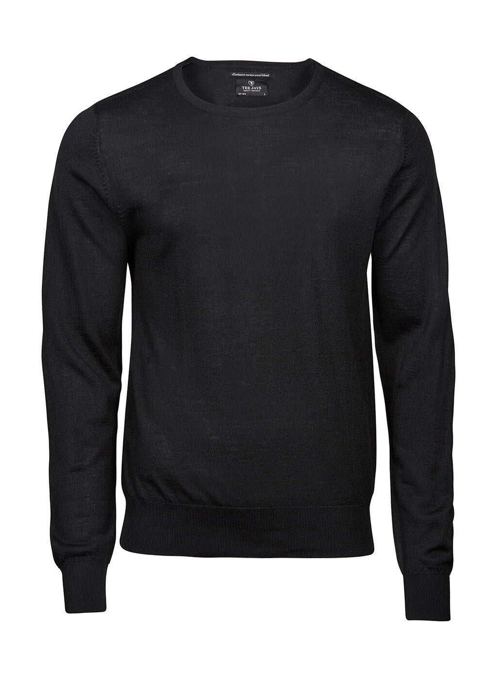 Men's Crew Neck Sweater in Farbe Black