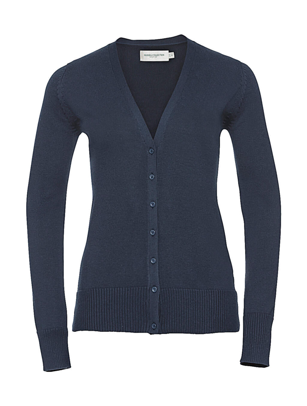 Ladies' V-Neck Knitted Cardigan in Farbe French Navy
