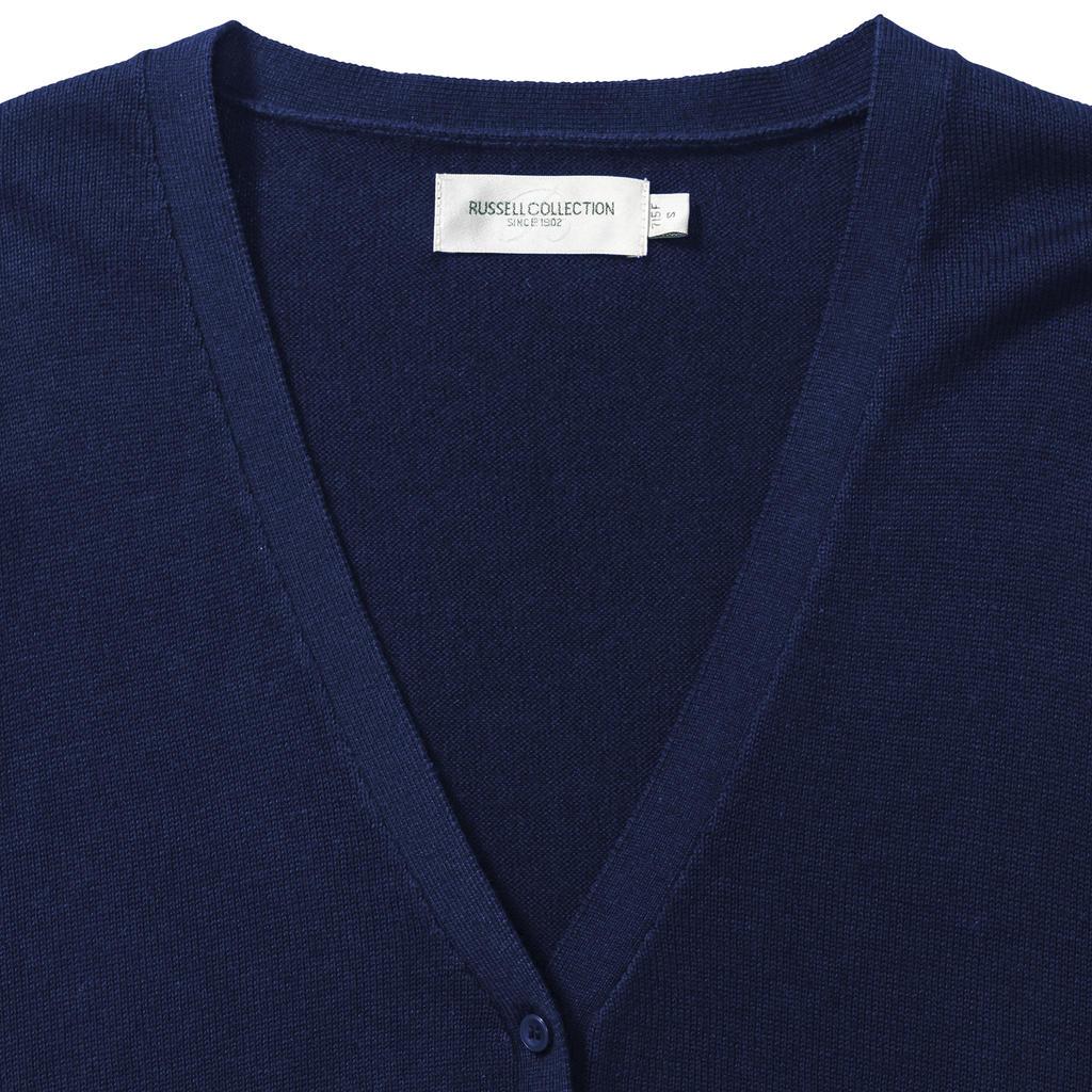 Ladies' V-Neck Knitted Cardigan in Farbe Black