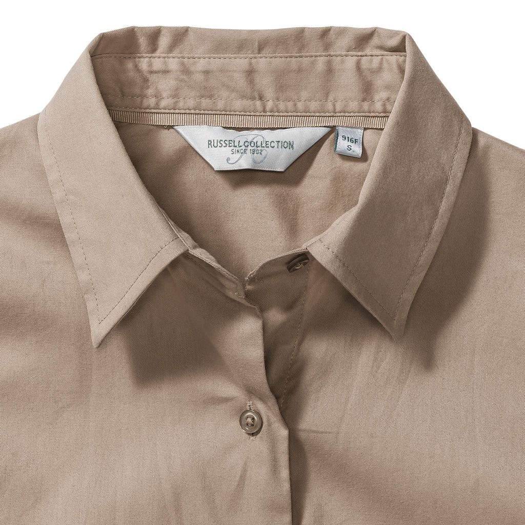 Ladies' Classic Twill Shirt LS in Farbe White