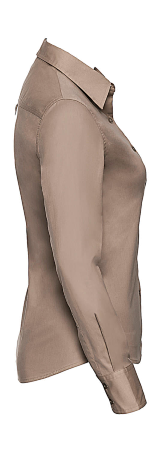 Ladies' Classic Twill Shirt LS in Farbe White