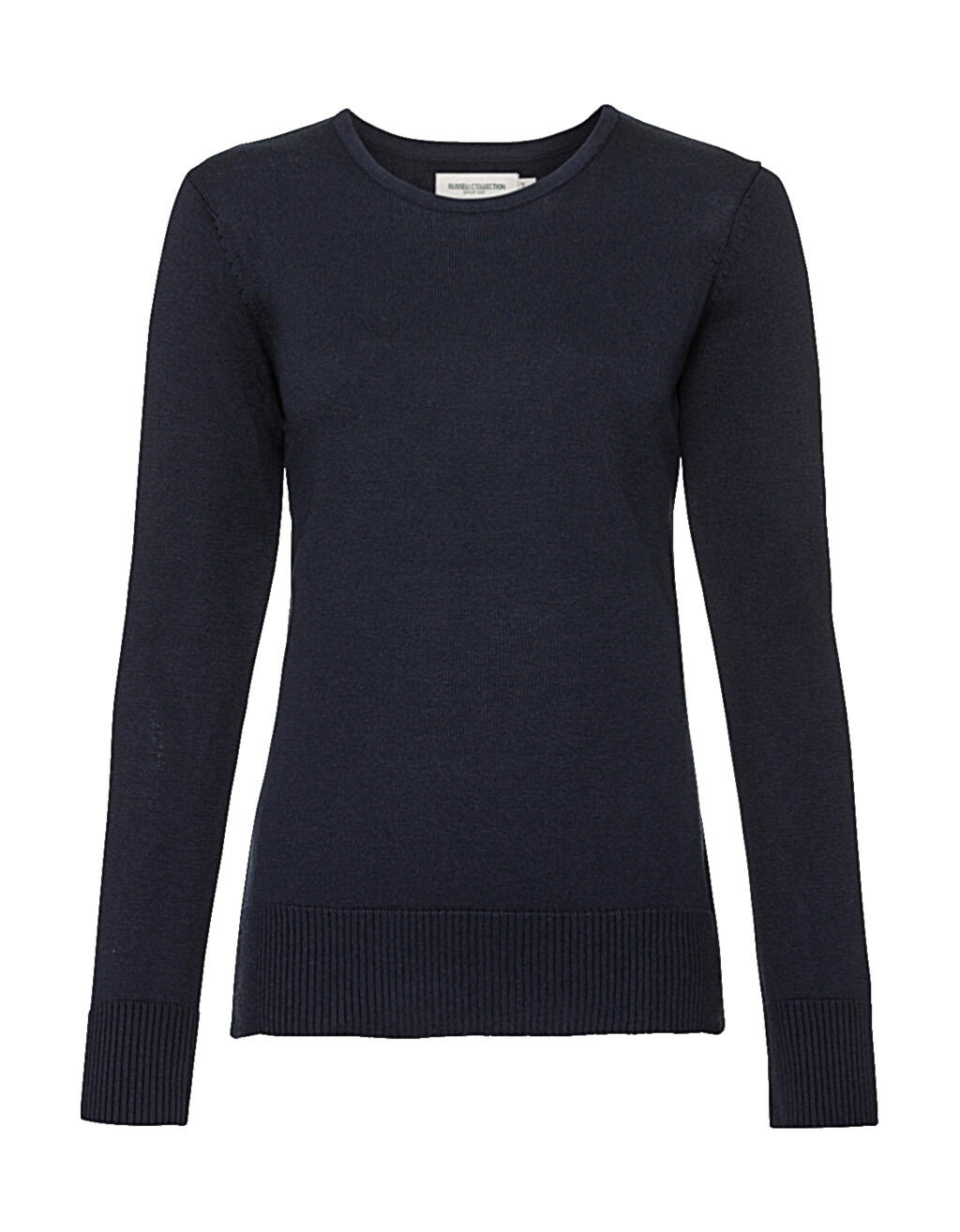 Ladies' Crew Neck Knitted Pullover in Farbe French Navy