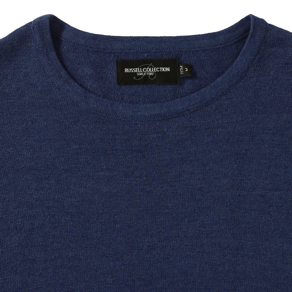 Men's Crew Neck Knitted Pullover in Farbe Black
