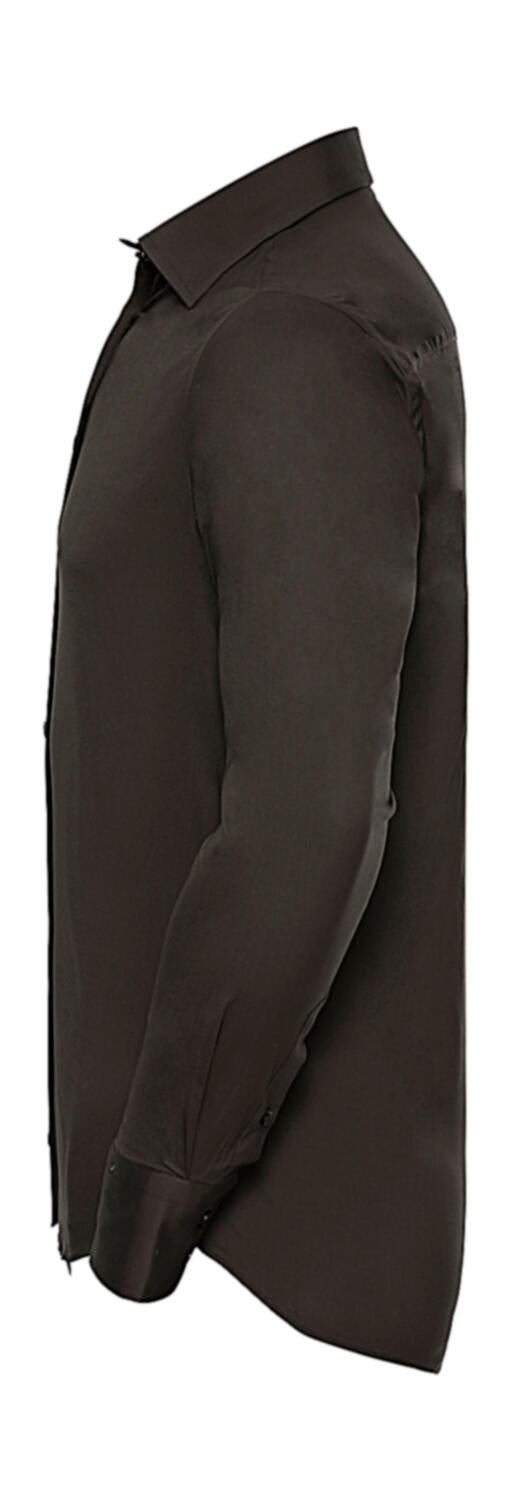 Fitted Stretch Shirt LS in Farbe White