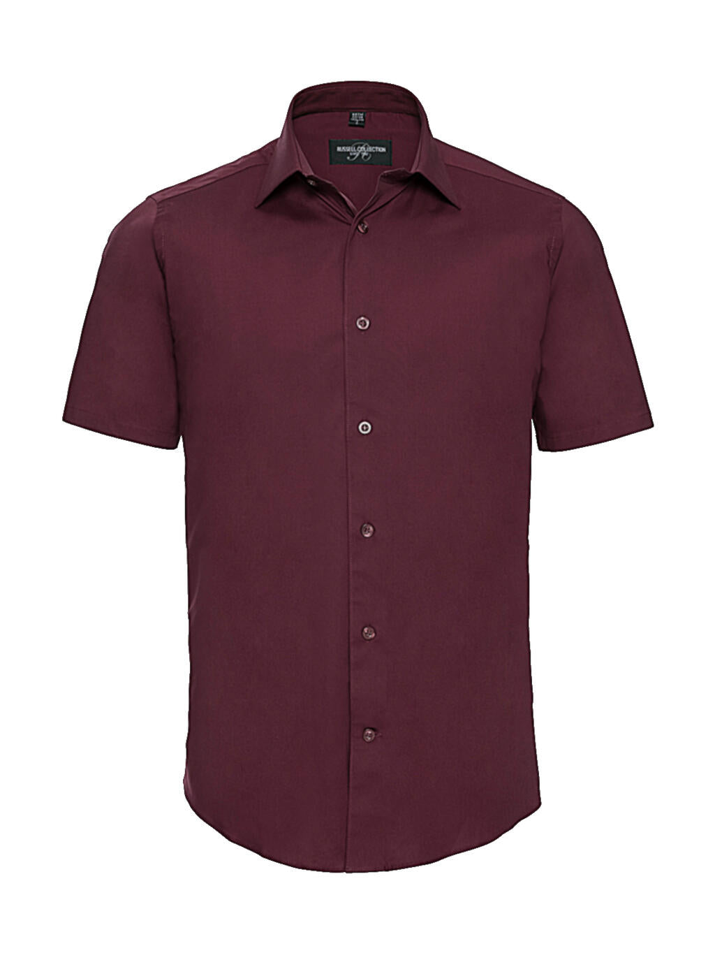 Fitted Stretch Shirt in Farbe Port