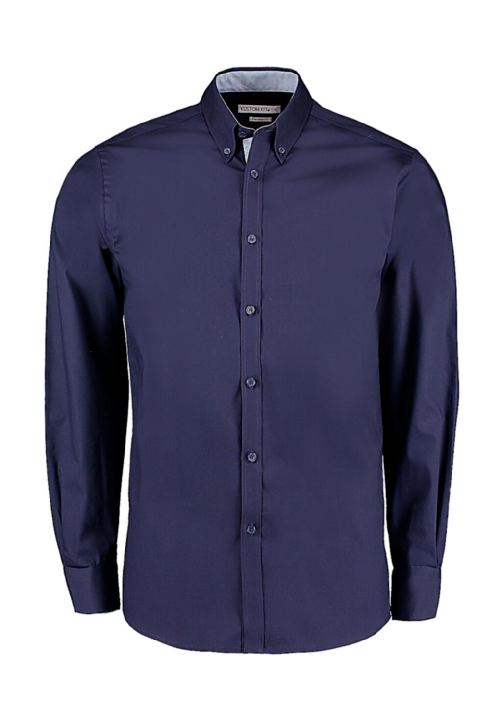 Tailored Fit Premium Contrast Oxford Shirt in Farbe Navy/Light Blue