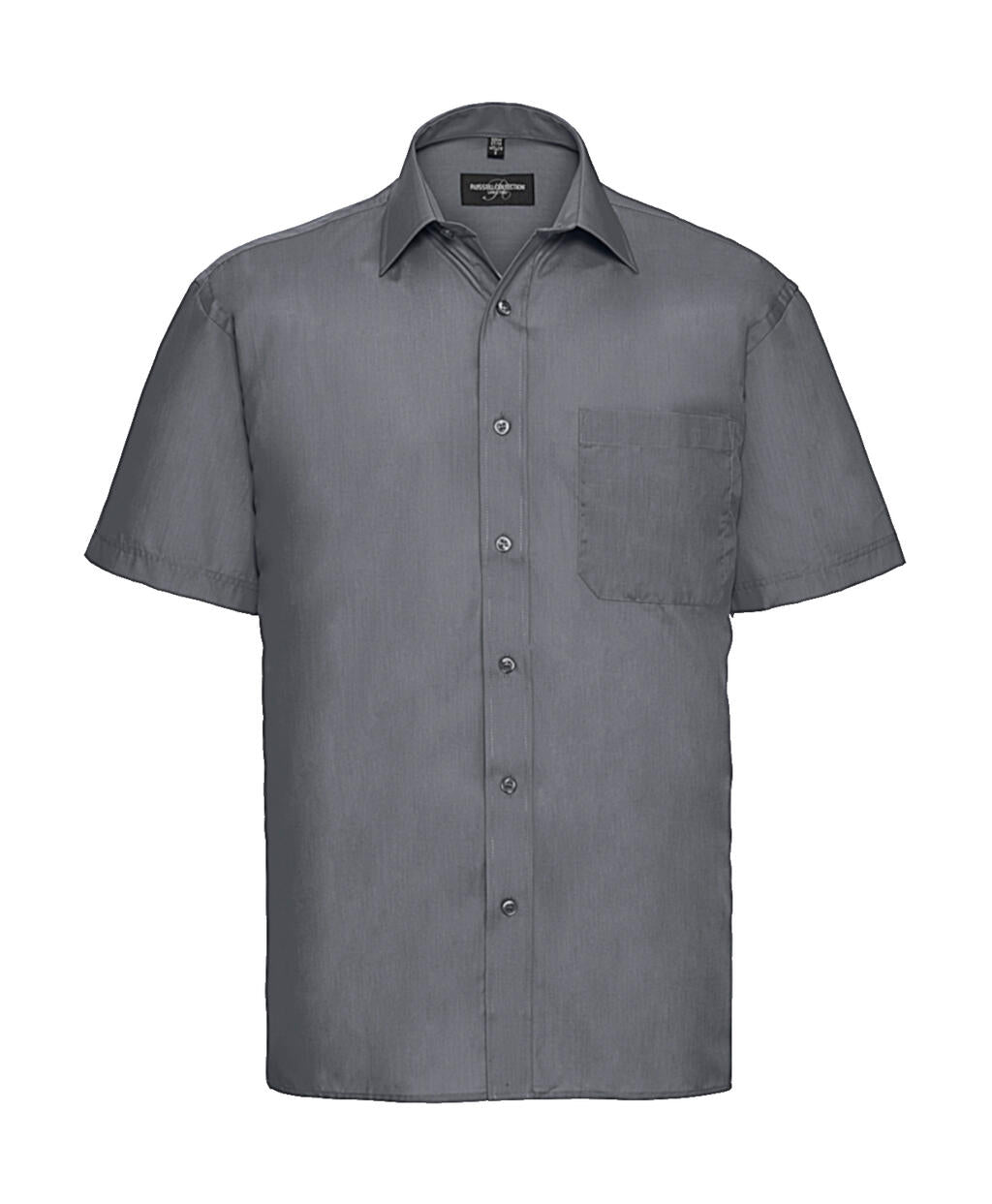 Poplin Shirt in Farbe Convoy Grey