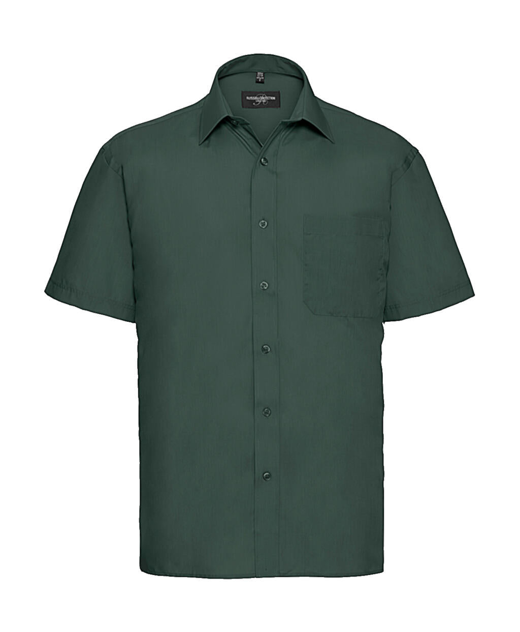 Poplin Shirt in Farbe Bottle Green