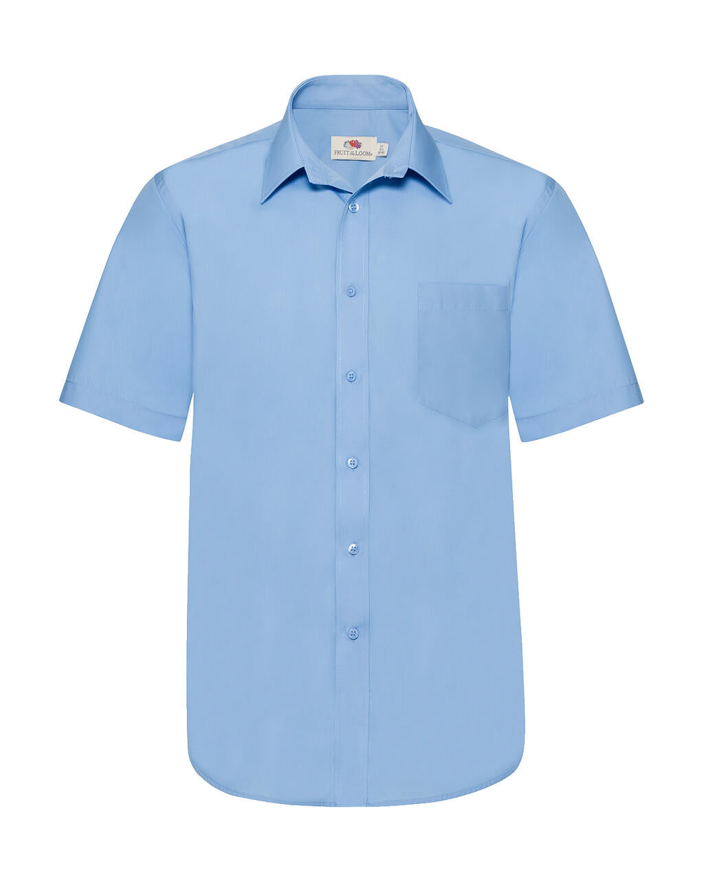 Poplin Shirt in Farbe Mid Blue