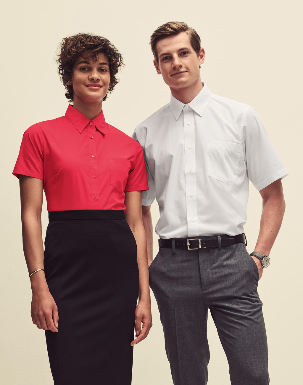 Ladies' Poplin Shirt in Farbe White