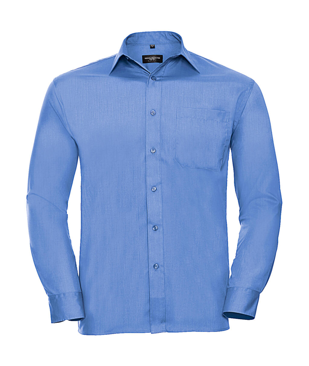 Poplin Shirt LS in Farbe Corporate Blue