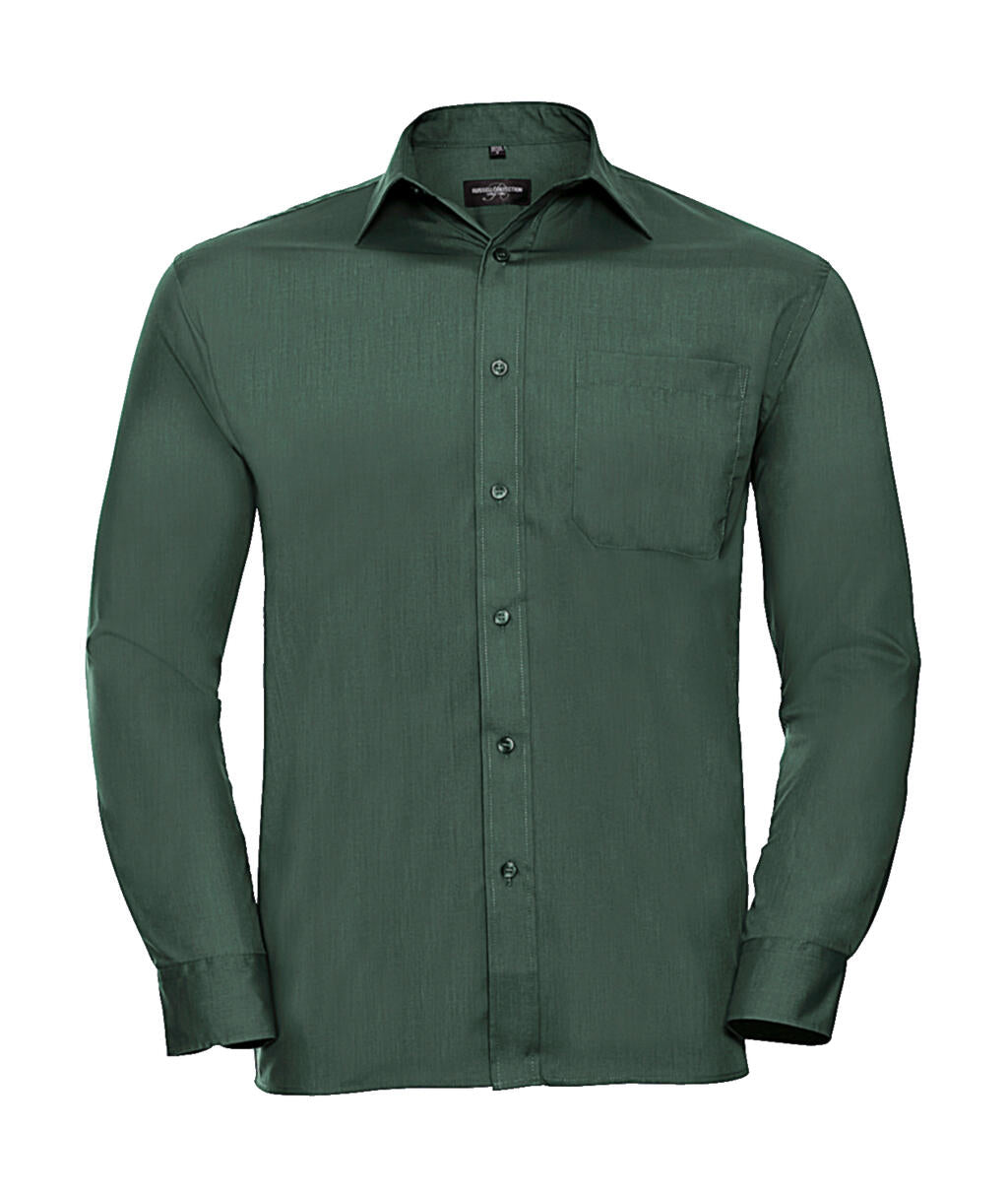 Poplin Shirt LS in Farbe Bottle Green