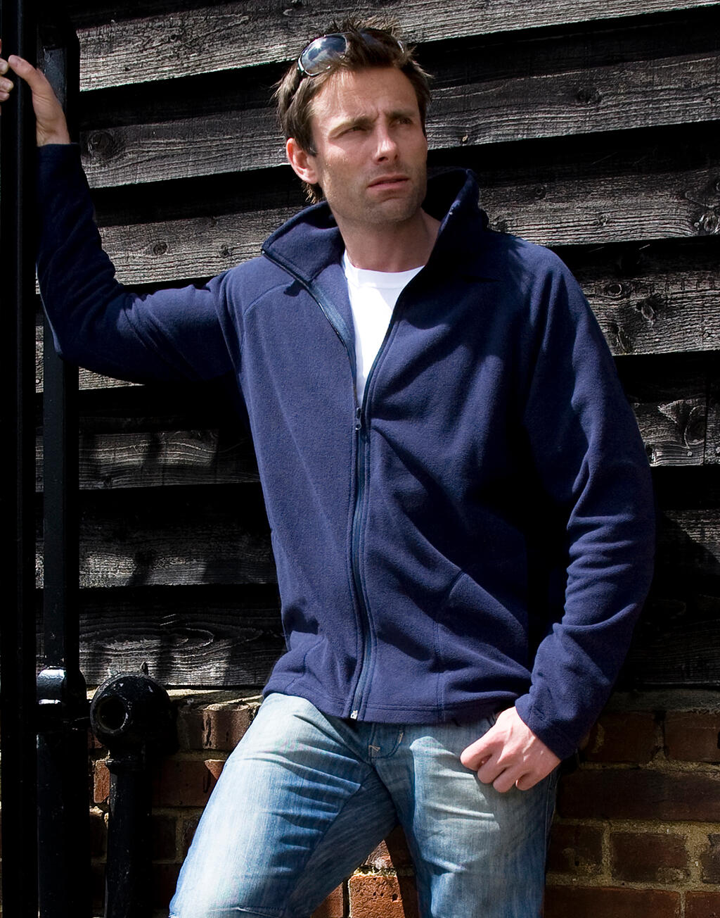 Microfleece Jacket in Farbe White