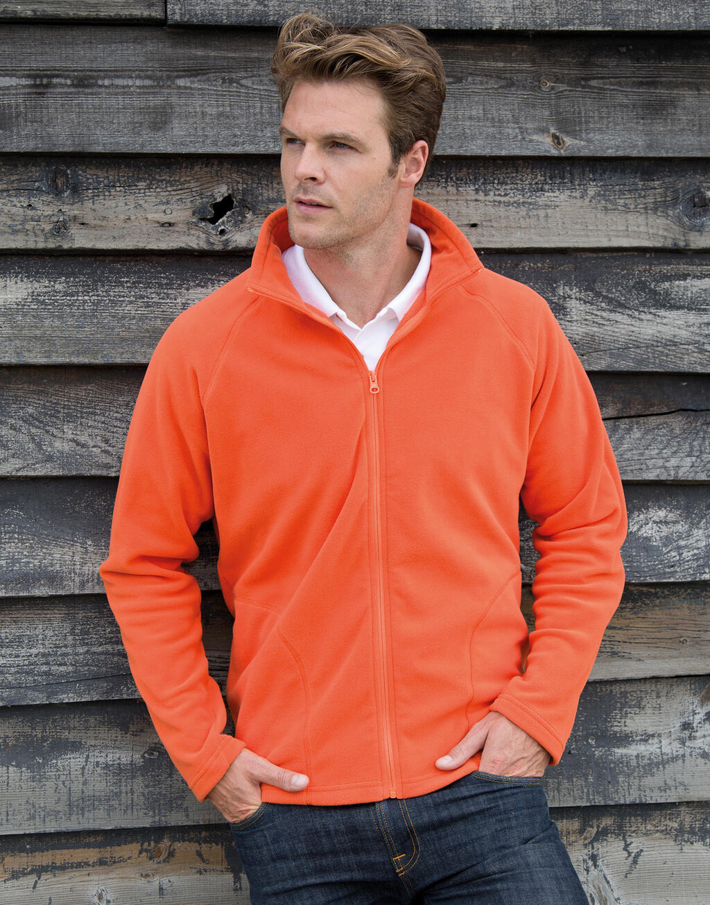 Microfleece Jacket in Farbe White