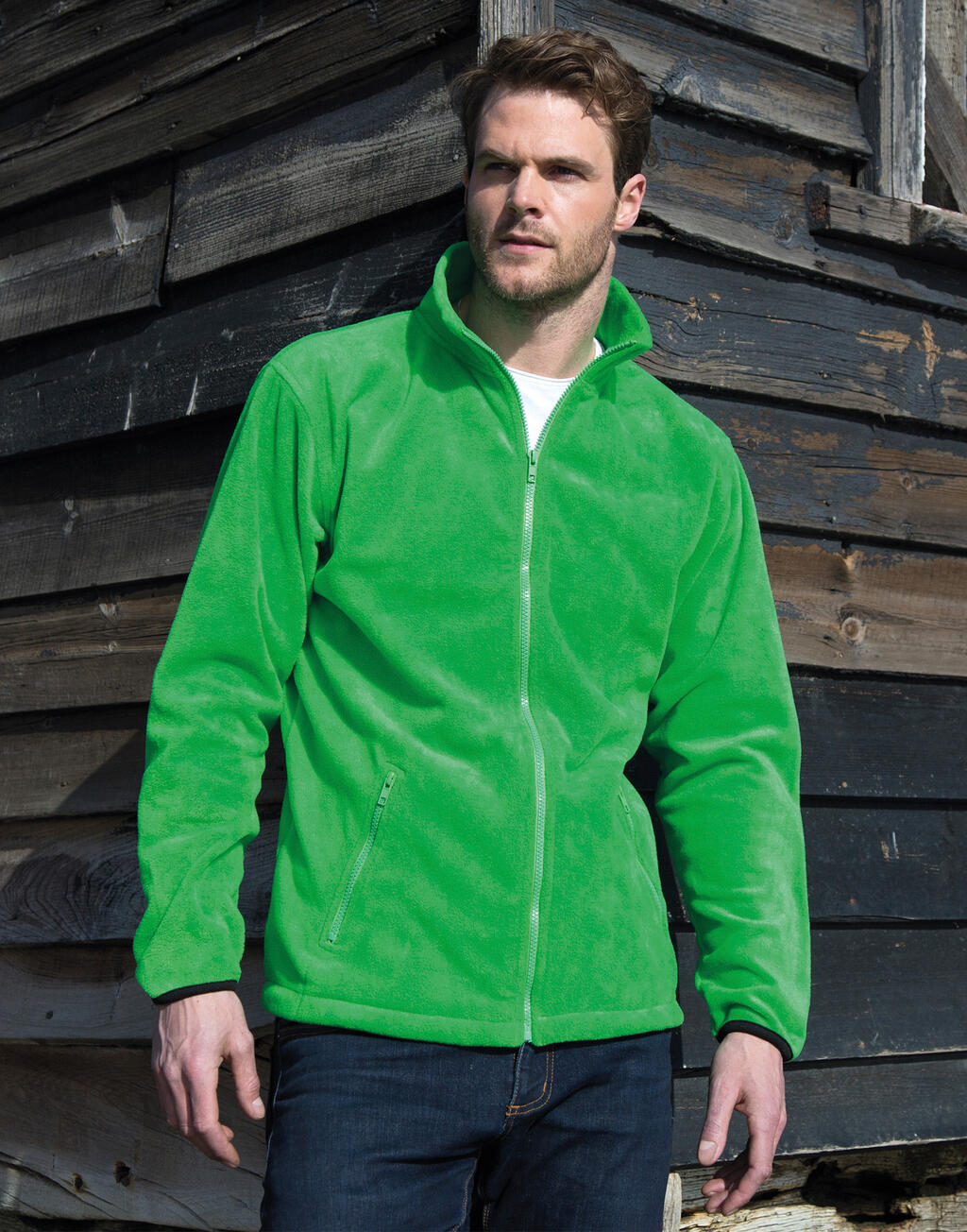 Fashion Fit Outdoor Fleece in Farbe Black