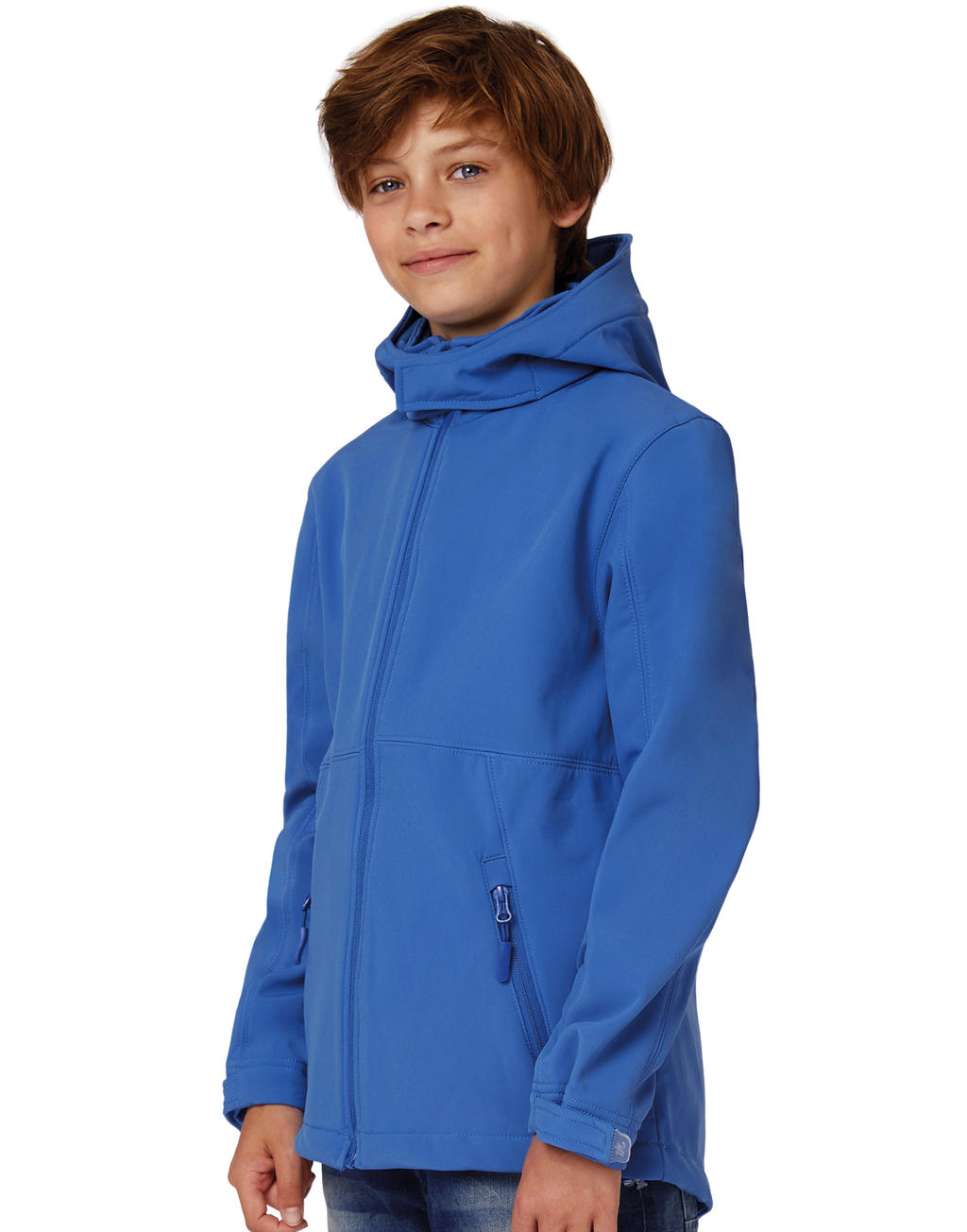 Hooded Softshell/kids in Farbe Black