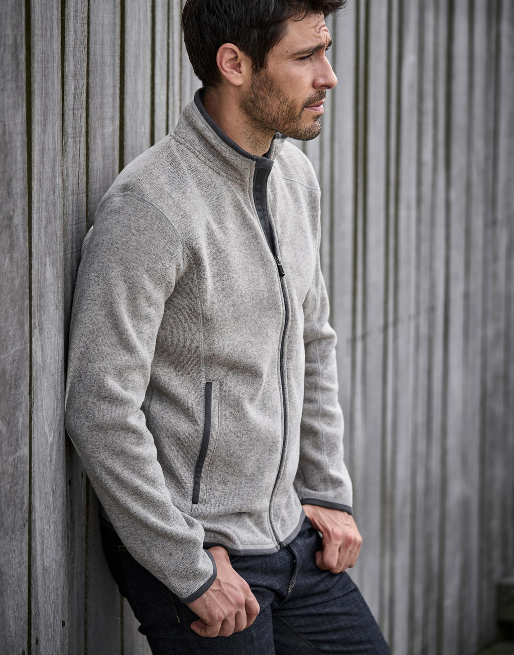 Outdoor Fleece Jacket in Farbe Black