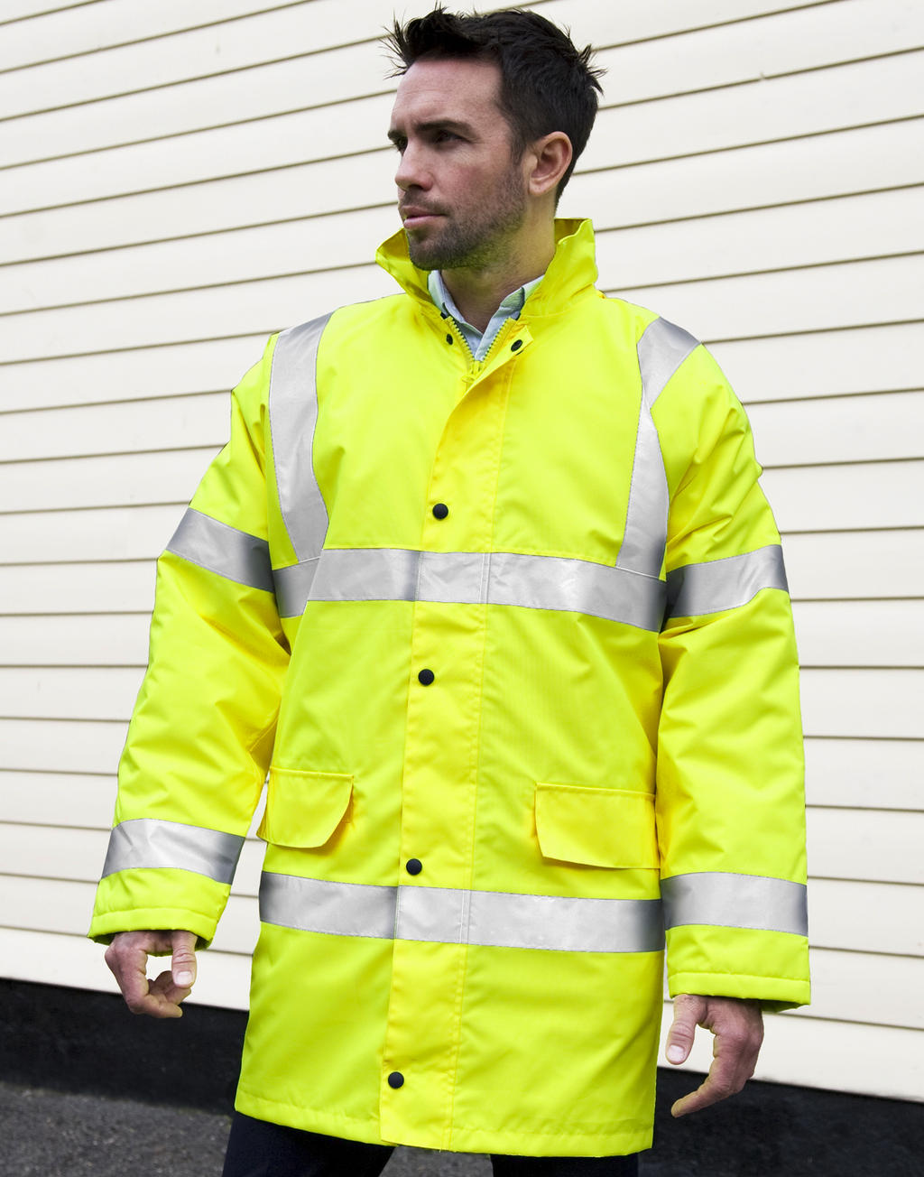 Core Hi-Vis Motorway Coat in Farbe Fluorescent Orange