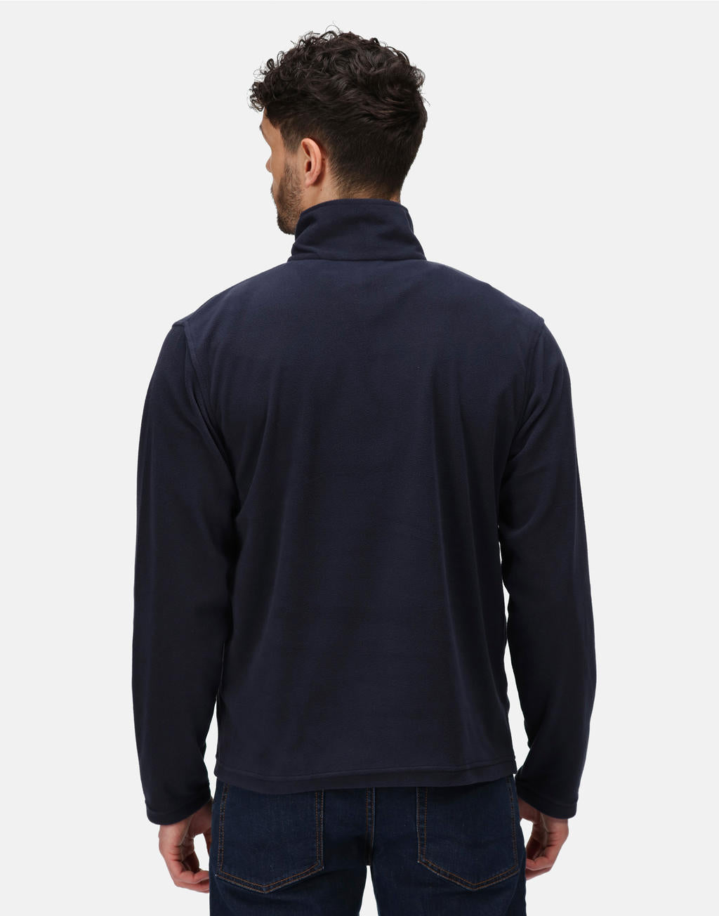 Micro Zip Neck Fleece in Farbe Black