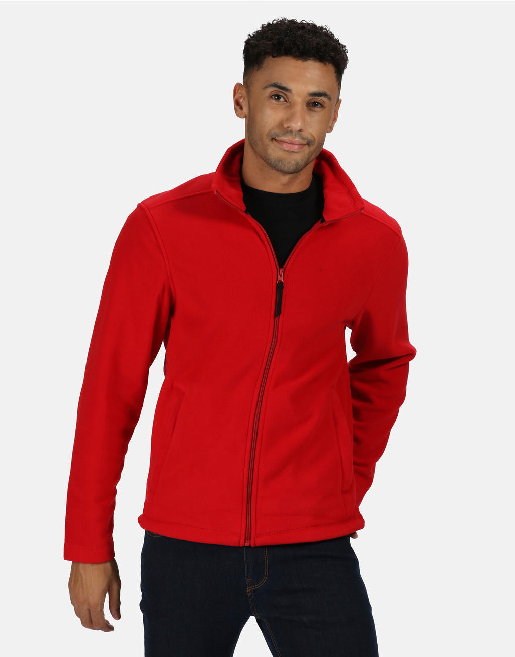 Micro Full Zip Fleece in Farbe Black