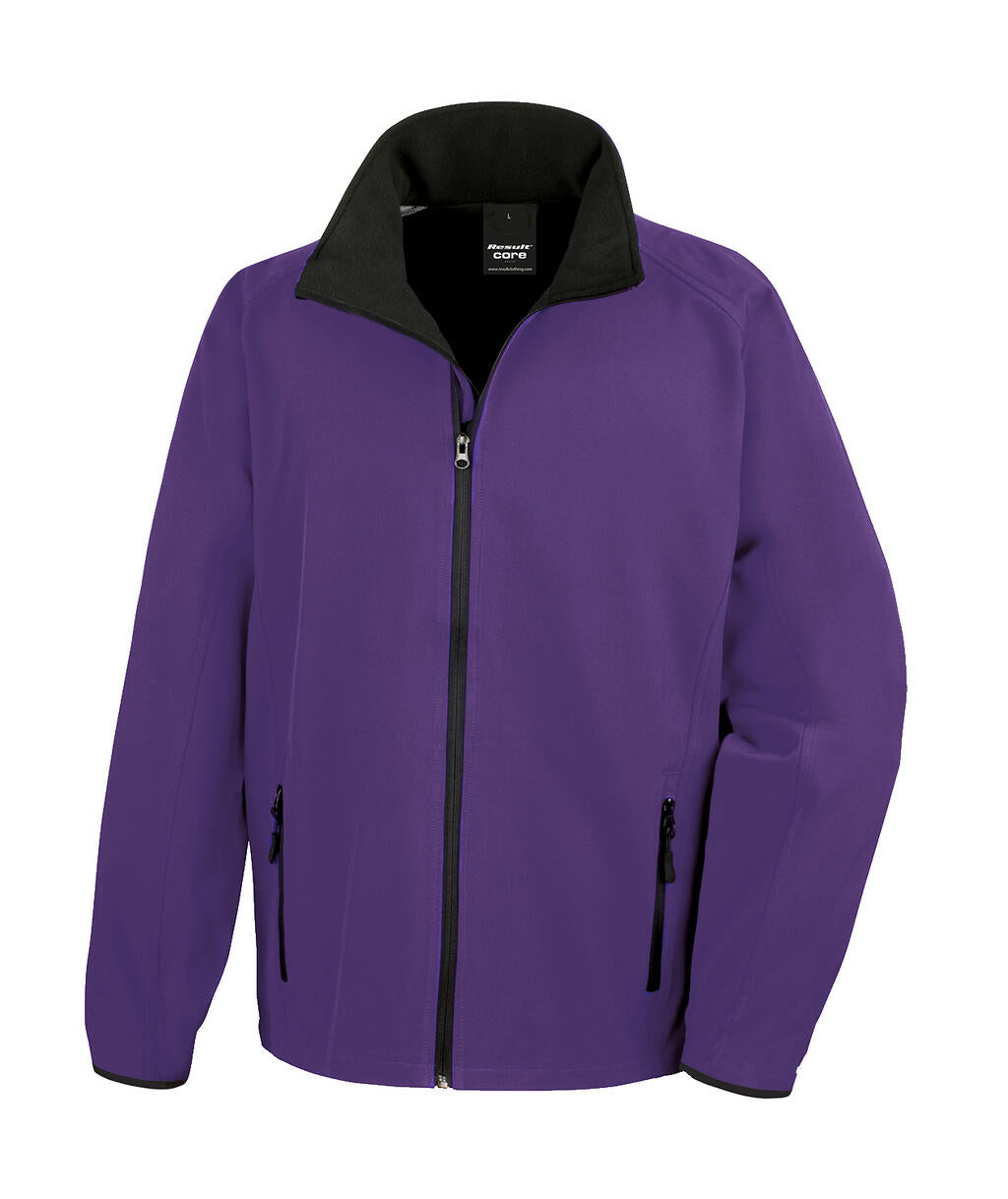 Printable Softshell Jacket in Farbe Purple/Black